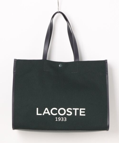 トートバッグ 「LACOSTE」HERITAGE CANVAS L SHOPPING BAG レディース メンズの画像