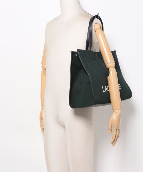 トートバッグ 「LACOSTE」HERITAGE CANVAS L SHOPPING BAG レディース メンズの画像