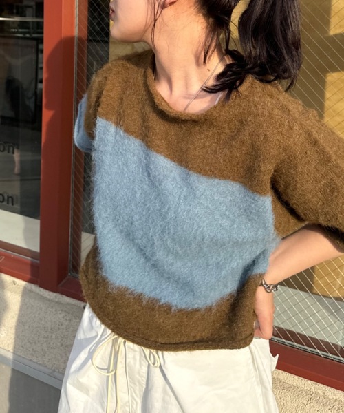 ニット セーター over size shaggy knit レディース ニット セーター shaggy knit レディース : ZOZOTOWN Yahoo!店