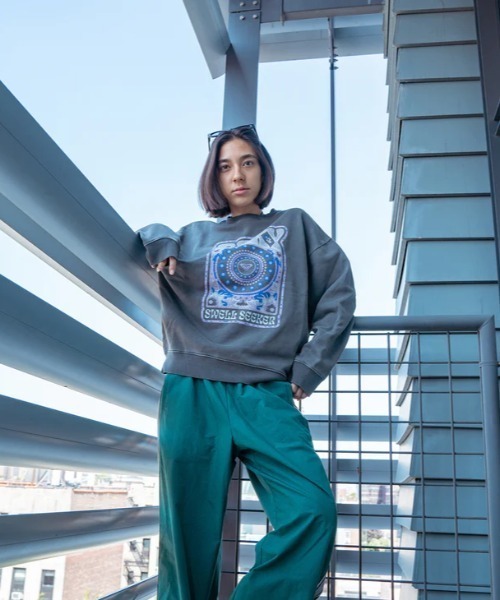ROXY パンツ LIFE STRIPE/ロキシーワイドシルエットトラック