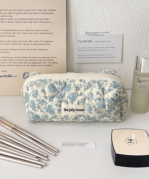 Pochi Pouch ポーチ Pouch/「3サイズ展開」花柄 キルティング マルチ 