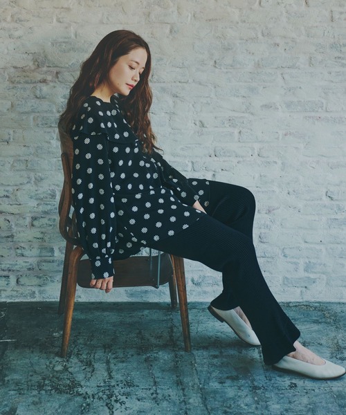 GLOBAL WORK（グローバルワーク） パンツ 高山直子さんコラボ/裾フリル