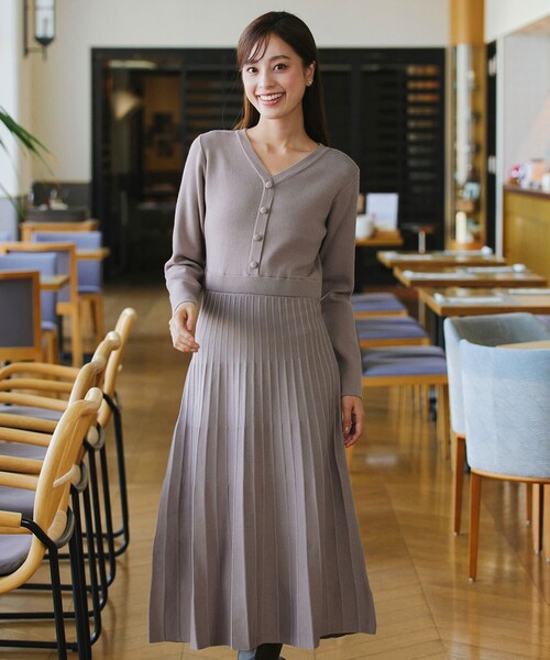 Tiaclasse ワンピース くるみ釦ニットワンピース : ZOZOTOWN Yahoo!店