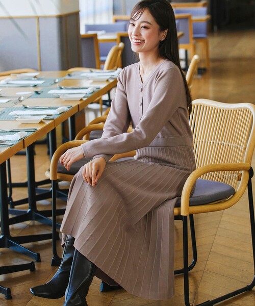 Tiaclasse ワンピース くるみ釦ニットワンピース : ZOZOTOWN Yahoo!店