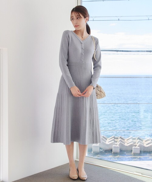 Tiaclasse ワンピース くるみ釦ニットワンピース : ZOZOTOWN Yahoo!店
