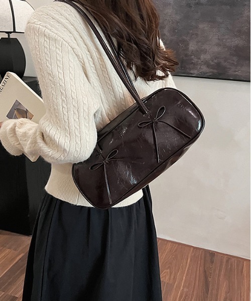 FREE STYLISTS ボストンバッグ Y2K リボン 横長バッグ レディース