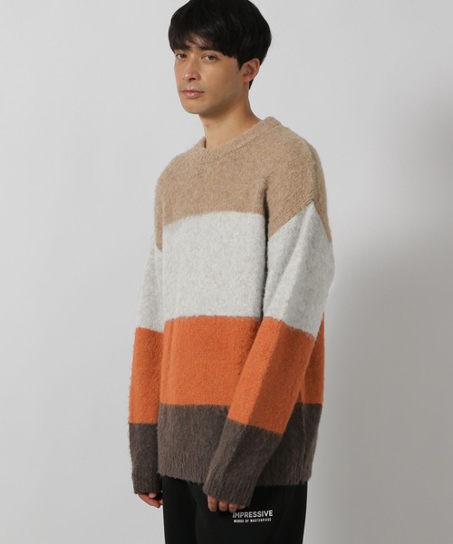 LAKOLE（ラコレ） セーター ニット カラーブロックニットプルオーバー