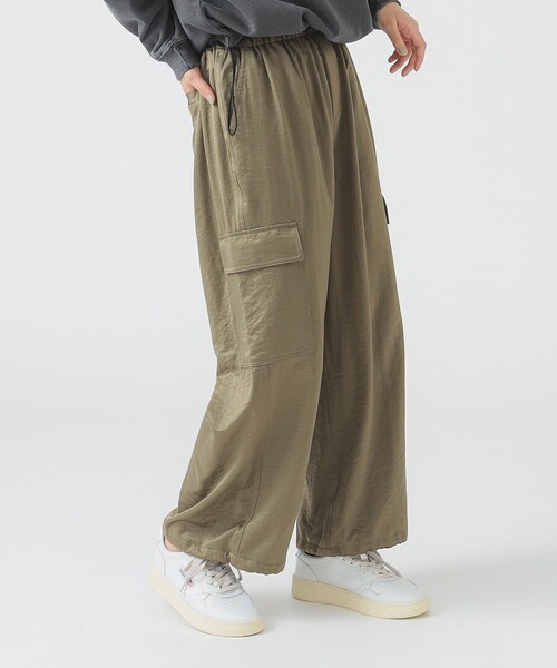 bming by BEAMS サテンカーゴパンツ 25SS B：MING by BEAMS カーゴパンツ サテン カーゴ パンツ（S〜M