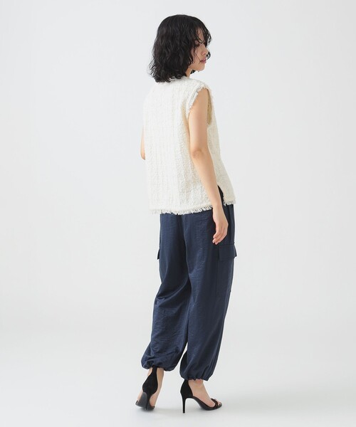 【新品未使用・完売品】グラムリップス サテン テーパード カーゴパンツ 美脚効果 サテン Tapered カーゴパンツ