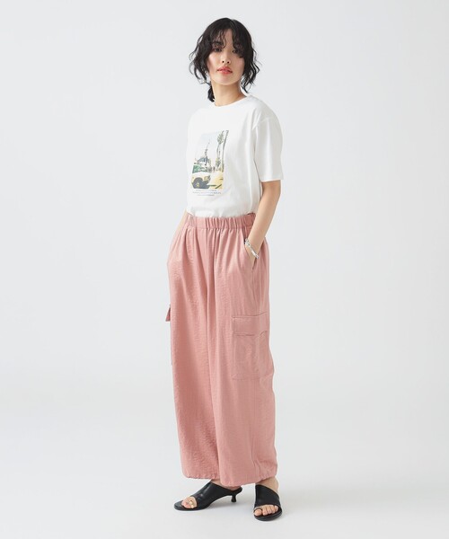 bming by BEAMS サテンカーゴパンツ 25SS B：MING by BEAMS カーゴパンツ サテン カーゴ パンツ（S〜M
