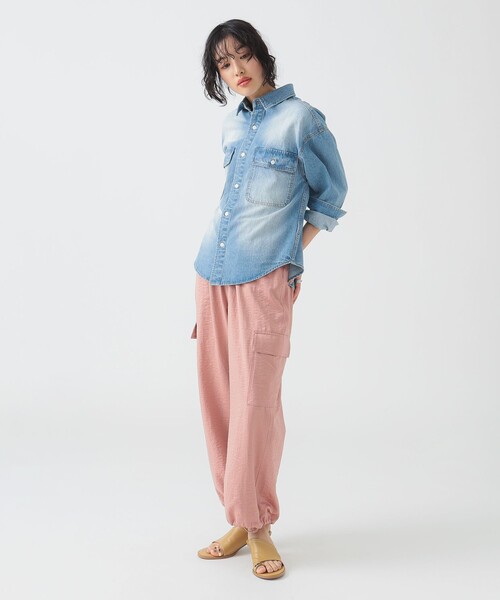 bming by BEAMS サテンカーゴパンツ 25SS B：MING by BEAMS カーゴパンツ サテン カーゴ パンツ