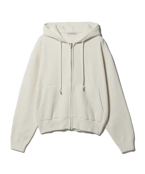 【未使用】ESTNATION パーカー 毛混 ESTNATION パーカー / カシミヤタッチ ジップアップフーディー