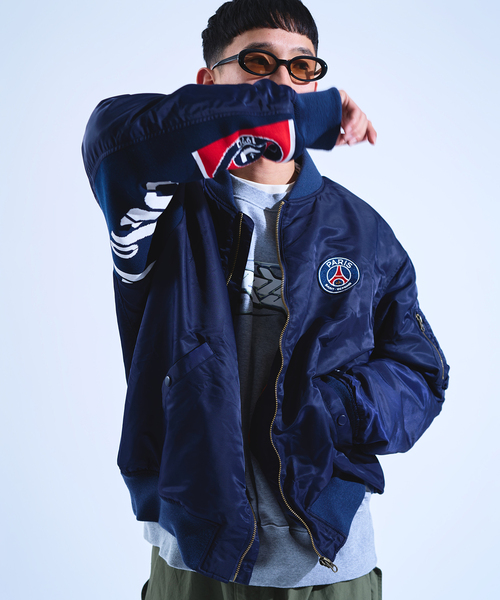 パリサンジェルマン MA-1 ジャンバー ma1 ma-1 「Paris Saint-Germain / パリ・サン＝ジェルマン