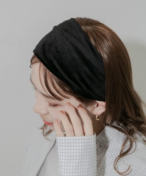 heyep 黒 ベロアヘアバンド Velour Hair Band – heyep - ヘアアクセサリー
