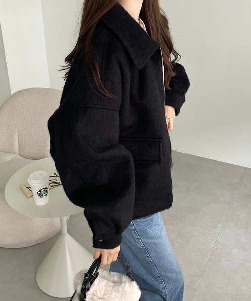 「andme」 ブルゾン M ブラック レディース_画像8