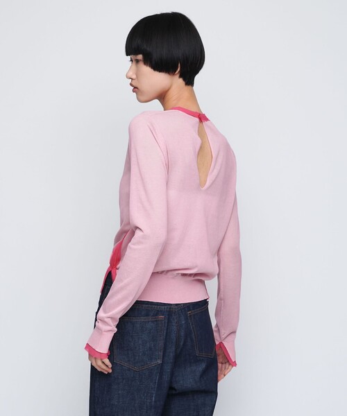 ニット セーター 「AEWEN MATOPH」シフォンコンビ プルオーバー レディース