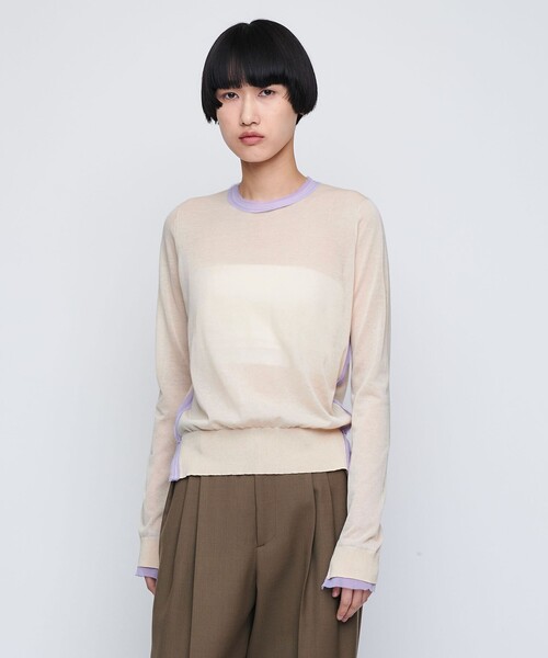 ニット セーター 「AEWEN MATOPH」シフォンコンビ プルオーバー レディース AEWEN MATOPH ニット セーター 「AEWEN MATOPH」シフォンコンビ