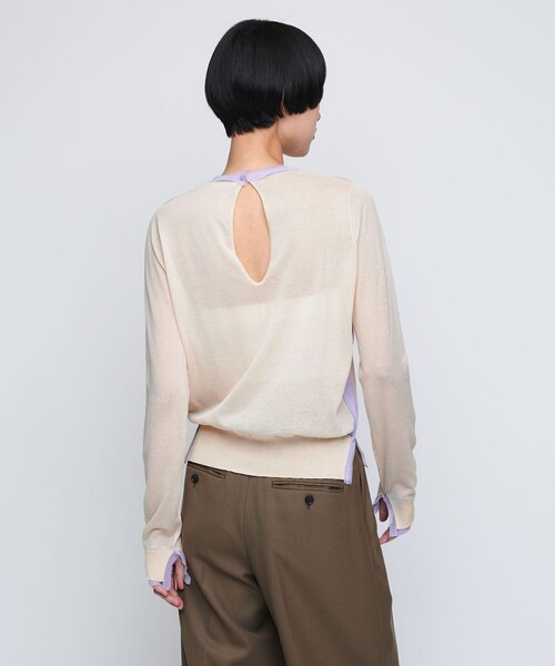 ニット セーター 「AEWEN MATOPH」シフォンコンビ プルオーバー レディース AEWEN MATOPH ニット セーター 「AEWEN MATOPH」シフォンコンビ
