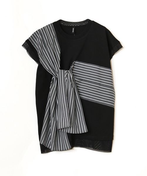 新品タグ付【AULA AILA】リボンポイントTシャツ（Black） AULA AILA（アウラ アイラ） tシャツ リボンポイントTシャツ