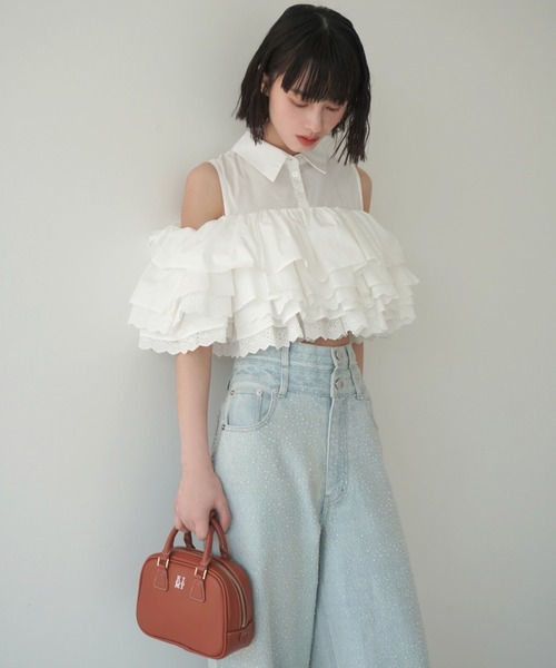 新作 eimy istoire drop pattern デニム バケットハット drop patternデニムバケットハット