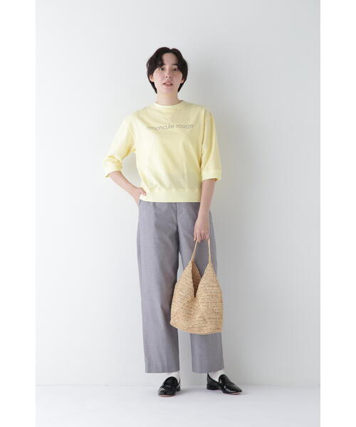 パンツ 「5サイズ展開」ドビーストレッチストレートパンツ レディースの画像
