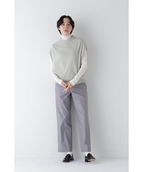 パンツ 「5サイズ展開」ドビーストレッチストレートパンツ レディースの画像