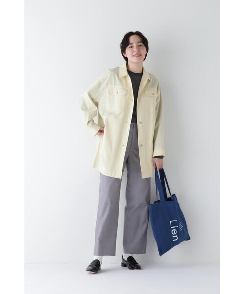 パンツ 「5サイズ展開」ドビーストレッチストレートパンツ レディースの画像