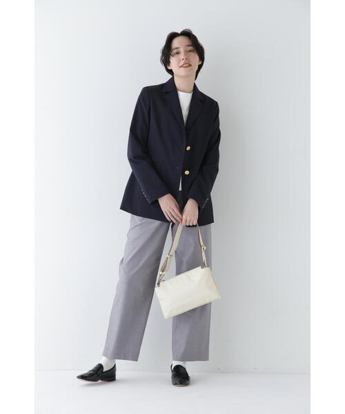 パンツ 「5サイズ展開」ドビーストレッチストレートパンツ レディースの画像