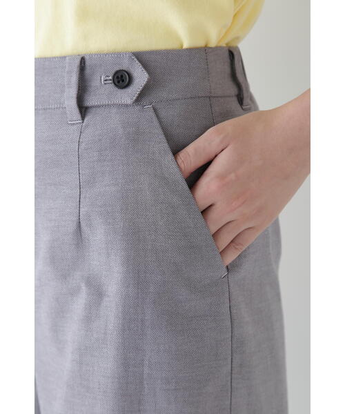 パンツ 「5サイズ展開」ドビーストレッチストレートパンツ レディースの画像