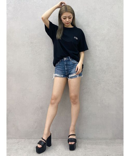 ジェイダ GYDA Mickey Mouse / バックプリントBIG Tシャツ コラボT ビッグシルエット プリント オススメ セクシー ギャル 人気 レディース ブランド GYDA (ジェイダ） Mickey Mouse / バックプリントBIG Tシャツ