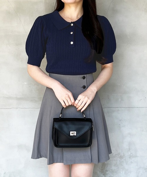【美品】machatt ポロニットグレー 美品】machatt ポロニットグレー