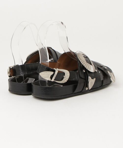 TOGA PULLA ブラックフラットサンダル TOGA PULLA 「TOGA PULLA」 フラットサンダル 36 ブラック