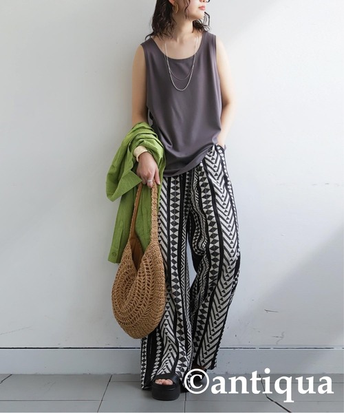 antiqua タンクトップ ノースリーブ コーデ3点セット 接触冷感