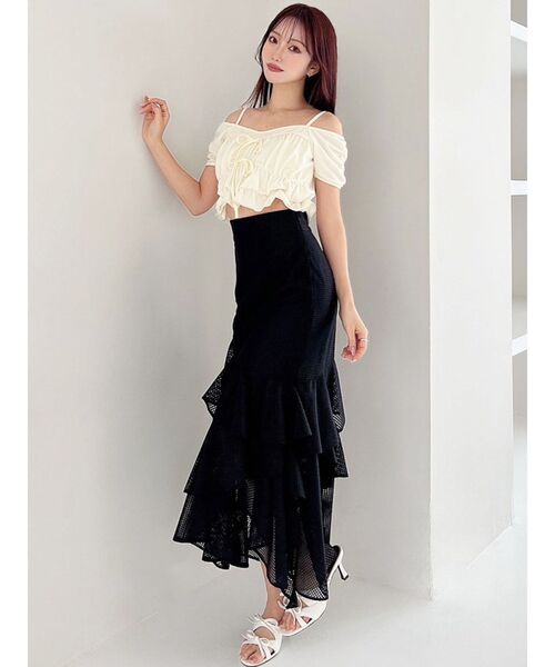 RESEXXY メッシュラッフルスカート RESEXXY スカート メッシュラッフルスカート : ZOZOTOWN Yahoo