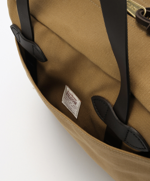 FILSON ダークブラウン トートバッグ FILSON/フィルソンTOTE BAG with ZIPPER ジップトートバッグ