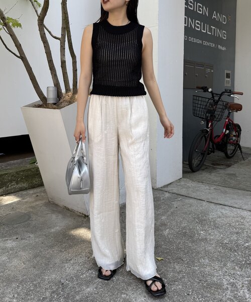 tシャツ 「willow」透かし編みタンクニット レディース WILLOW tシャツ 「willow」透かし編みタンクニット レディース