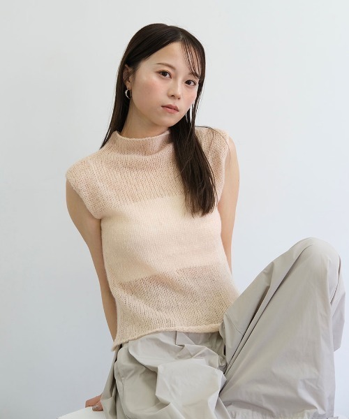 Reurie'（レウリィ） サマーニット タートルネック ニット セーター