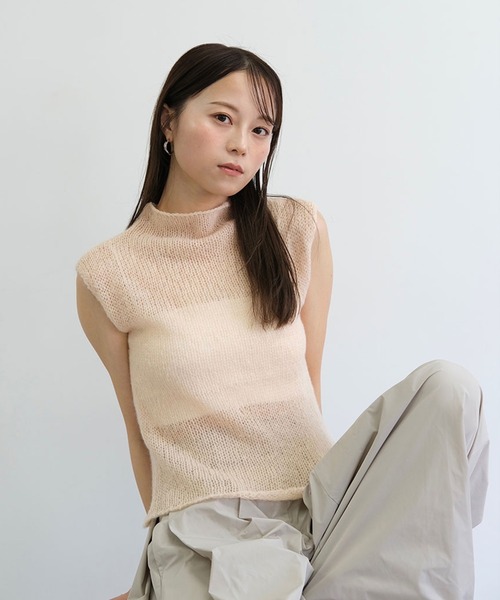 Reurie'（レウリィ） サマーニット タートルネック ニット セーター