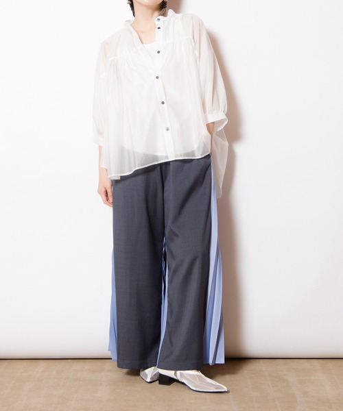 OSMOSIS パンツ プリーツ切替パンツ レディース : ZOZOTOWN