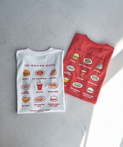 coen tシャツ 「Joanieコラボ」 台湾屋台プリントTシャツ