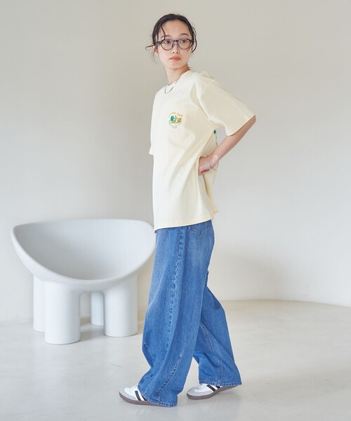coen（コーエン） tシャツ 半袖 「Joanieコラボ」 台湾屋台プリントT
