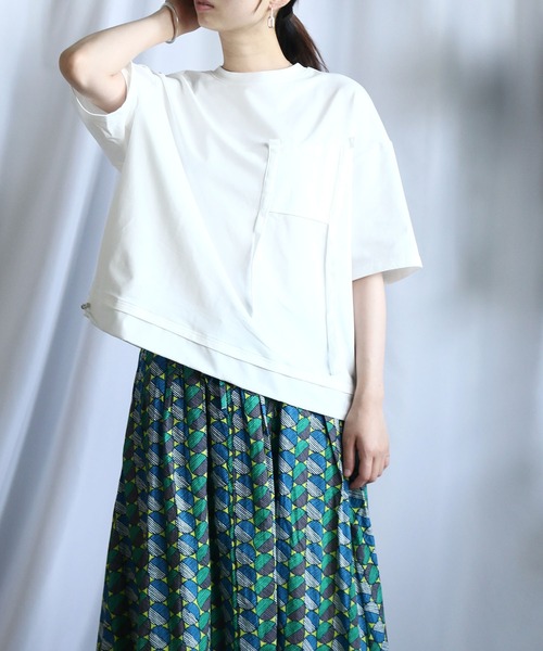 tシャツ 冷感テープデザインT レディース