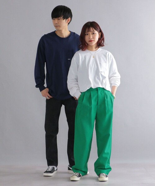 「SHIPS」 長袖Tシャツ MEDIUM ブラック メンズ