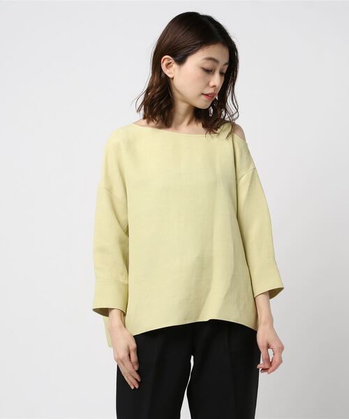 「FONCE」 7分袖ブラウス フリー イエロー レディース_画像2