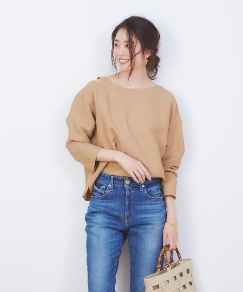 「FONCE」 7分袖ブラウス フリー イエロー レディース_画像5