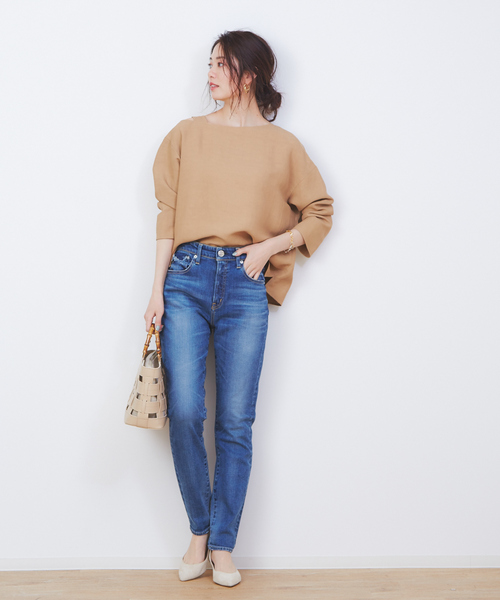 「FONCE」 7分袖ブラウス フリー イエロー レディース_画像8