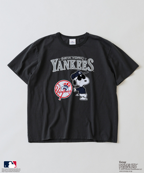 Vintage PEANUTS tシャツ PEANUTS 別注 MLB ベースボール プリントT
