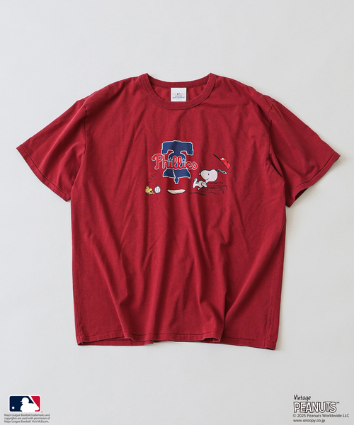 Vintage PEANUTS tシャツ PEANUTS 別注 MLB ベースボール プリントT