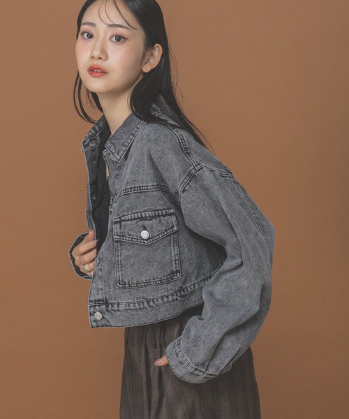 MARC JACOBS パフスリーブ　短丈デニムジャケット マークジェイコブス パフスリーブ デニムジャケット 短丈 - メルカリ