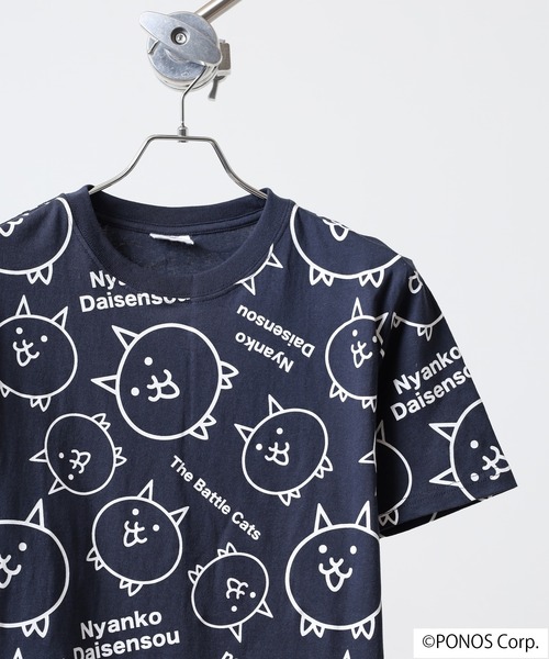 Ace（エース） tシャツ にゃんこ大戦争 半袖 Tシャツ 総柄 メンズ